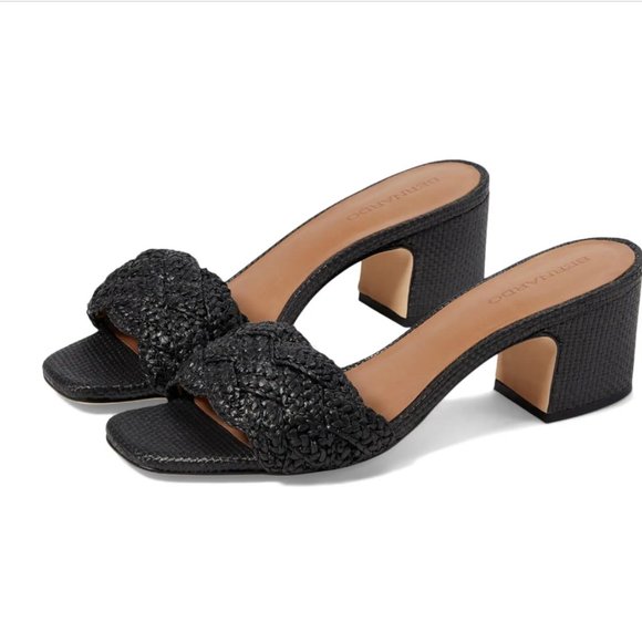 new  BERNARDO Made In Brazil Bali Woven Heel Sandals Light Natural 663mn - Picture 1 of 12